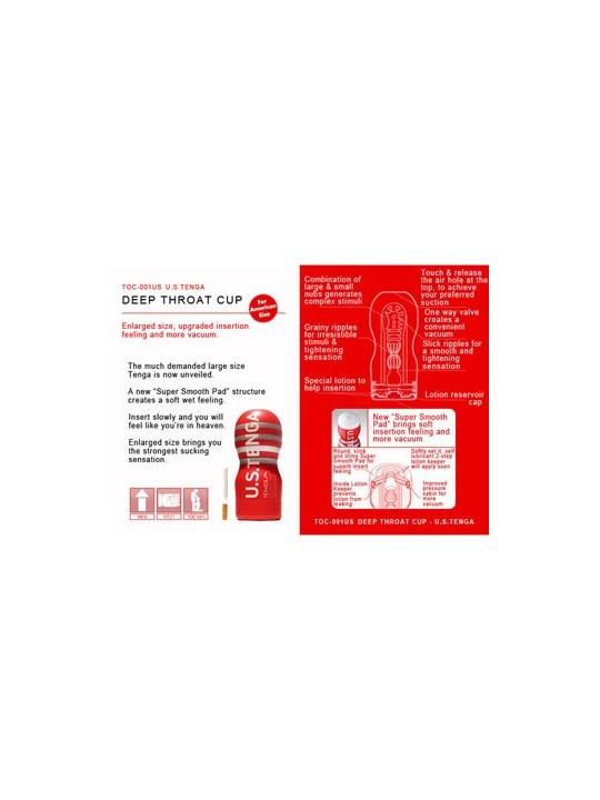 MASTURBATORE TENGA "DEEP THROAT CUP" NORMAL/LARGE